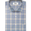 Cadini Men's Cotton Checks  Unstitched Shirting Fabric (Light Blue)