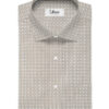 Raymond Men's Cotton Printed  Unstitched Shirting Fabric (White & Brown)