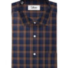 Soktas Men's Giza Cotton Checks  Unstitched Shirting Fabric (Royal Blue)