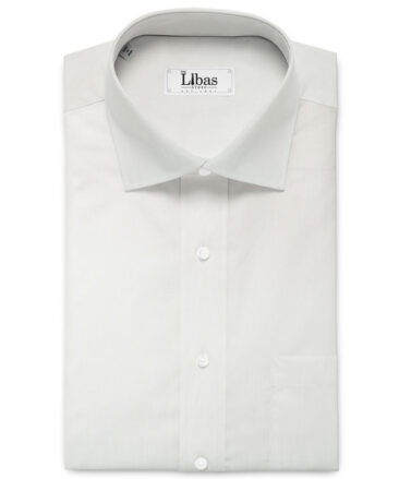 Burgoyne Men's 100% Irish Linen 100 LEA Solids  Unstitched Shirting Fabric (White)