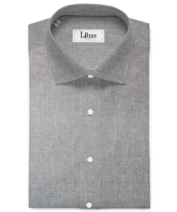 Raymond Men's 100% Pure Linen 60 LEA Self Design  Unstitched Shirting Fabric (Grey)