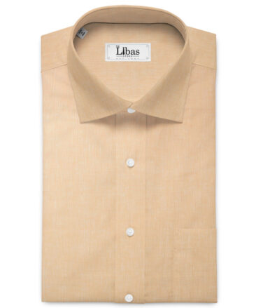 Raymond Men's 100% Pure Linen 60 LEA Solids  Unstitched Shirting Fabric (Light Orange)