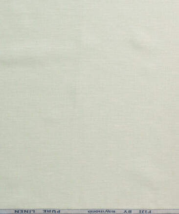 Raymond Men's 100% Pure Linen 60 LEA Solids  Unstitched Shirting Fabric (Light Pistachios Green)