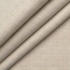 Linen Club Men's 100% Linen 30 LEA Checks  Unstitched Suiting Fabric (Beige)