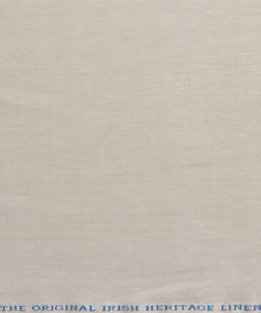 Burgoyne Men's 100% Linen 30 LEA Solids  Unstitched Suiting Fabric (Ivory Beige)