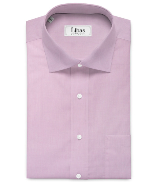 Raymond Men's 100% Cotton Solids  Unstitched Shirting Fabric (Flamingo Pink) - Image 2