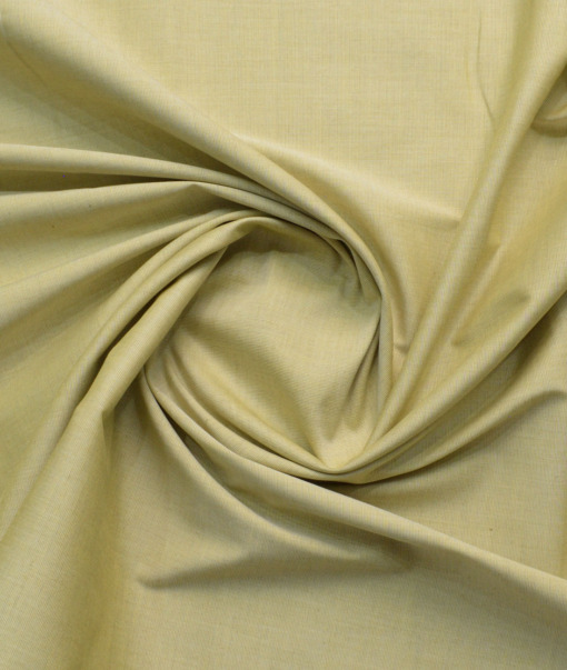 Raymond Men's 100% Cotton Solids  Unstitched Shirting Fabric (Flaxen Yellow) - Image 4