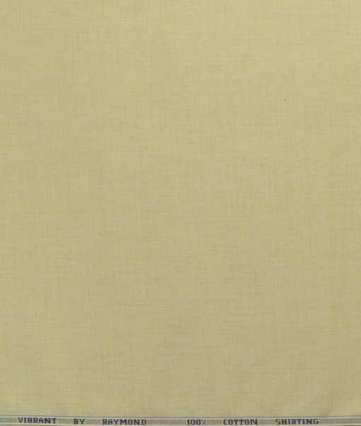 Raymond Men's 100% Cotton Solids  Unstitched Shirting Fabric (Flaxen Yellow) - Image 5