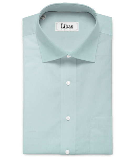 Raymond Men's 100% Cotton Solids  Unstitched Shirting Fabric (Mint Green) - Image 2