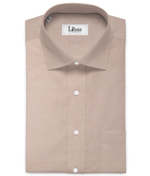 Raymond Men's 100% Cotton Solids  Unstitched Shirting Fabric (Peach) - Image 2