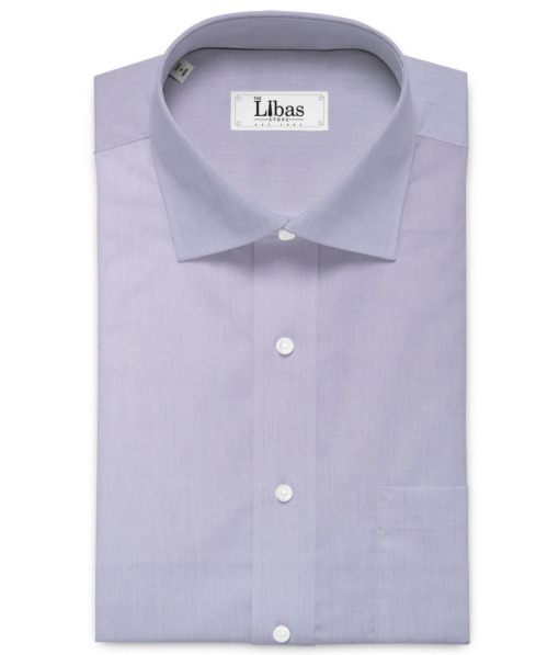 Raymond Men's 100% Cotton Solids  Unstitched Shirting Fabric (Purple) - Image 2