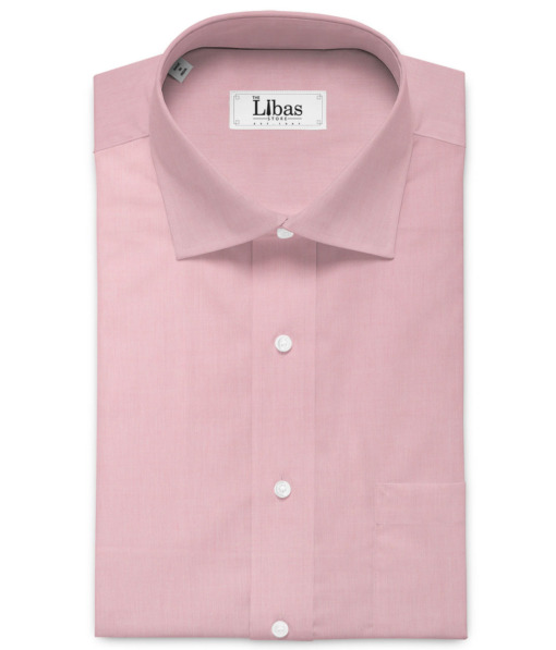 Raymond Men's 100% Cotton Solids  Unstitched Shirting Fabric (Rose Pink) - Image 2