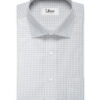 Cadini Men's Bamboo Checks  Unstitched Wrinkle Free Shirting Fabric (White & Grey)