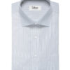 Cotton Fusion Men's Poly Cotton Striped  Unstitched Wrinkle Free Shirting Fabric (Sky Blue)