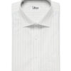 Ferricio Deitlo Men's Poly Cotton Striped  Unstitched Wrinkle Free Shirting Fabric (White & Grey)