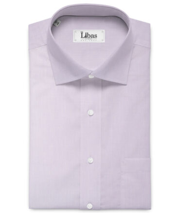 Almonti Men's Poly Cotton Solids  Unstitched Wrinkle Free Shirting Fabric (Light Purple)