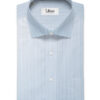 Siyaram's Men's Poly Cotton Striped  Unstitched Wrinkle Free Shirting Fabric (Sky Blue)