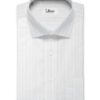 Siyaram's Men's Poly Cotton Striped  Unstitched Wrinkle Free Shirting Fabric (White)