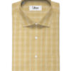 Siyaram's Men's Poly Cotton Checks  Unstitched Wrinkle Free Shirting Fabric (Latte Beige)