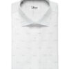 Siyaram's Men's Poly Cotton Self Design  Unstitched Wrinkle Free Shirting Fabric (White & Grey)