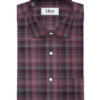 Soktas Men's  Giza Cotton Checks  Unstitched Shirting Fabric (Dark Wine)