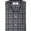 Soktas Men's  Giza Cotton Checks  Unstitched Shirting Fabric (Grey)