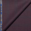 J.Hampstead Men's 50% Wool Super 130's Checks Unstitched Trouser Fabric (Dark Wine)