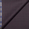 J.Hampstead Men's 60% Wool Super 140's Checks Unstitched Trouser Fabric (Dark Wine)