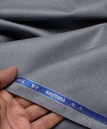 Raymond Men's Polyester Viscose  Solids  Unstitched Suiting Fabric (Peweter Grey)