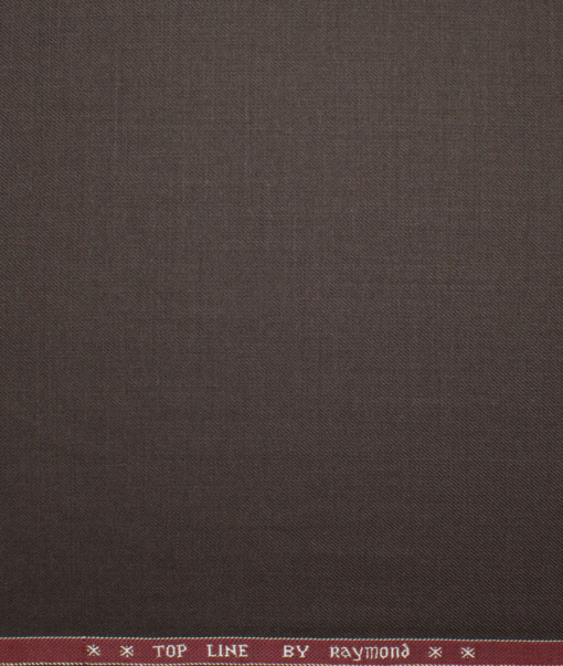 Raymond Men's Polyester Viscose  Solids  Unstitched Suiting Fabric (Dark Brown) - Image 4