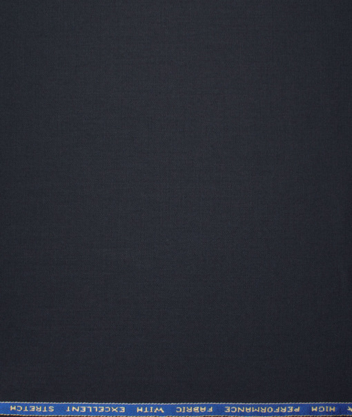 Raymond Men's Techno Stretch  Polyester Viscose  Solids  Unstitched Stretchable Suiting Fabric (Dark Navy Blue) - Image 3