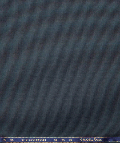 Raymond Men's Polyester Viscose  Houndstooth  Unstitched Suiting Fabric (Aegean Blue) - Image 4