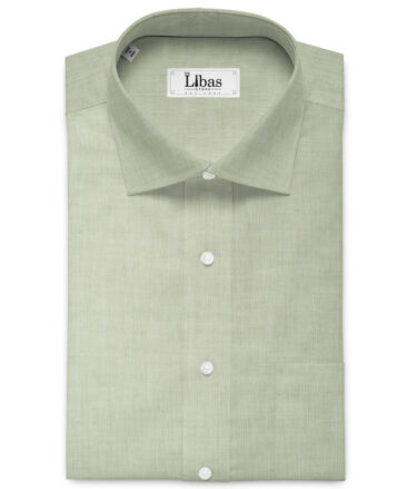 Cavallo by Linen Club Men's Cotton Linen Solids Unstitched Shirt or Kurta Fabric (Pistachios Green)