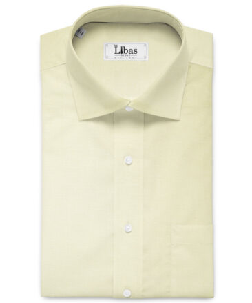 Solino Men's Cotton Linen Solids Unstitched Shirt or Kurta Fabric (Canary Yellow)