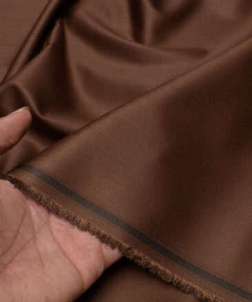 Italian Channel Men's Terry Rayon  Solids  Unstitched Suiting Fabric (Copper Brown)