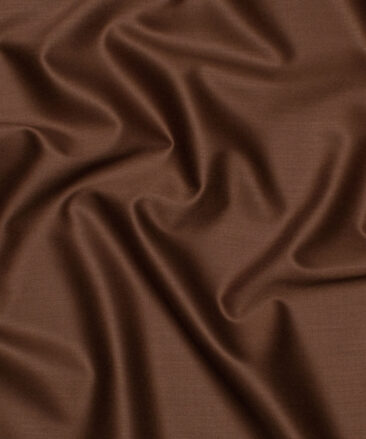 Italian Channel Men's Terry Rayon  Solids  Unstitched Suiting Fabric (Copper Brown)