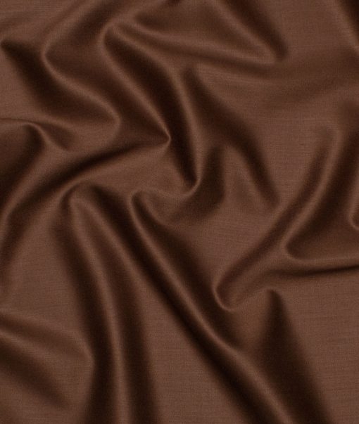 Italian Channel Men's Terry Rayon  Solids  Unstitched Suiting Fabric (Copper Brown)