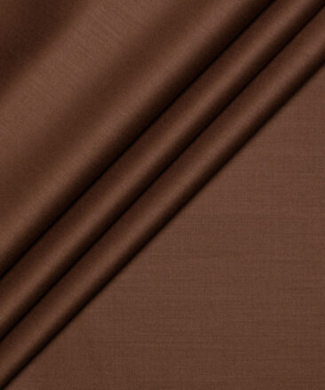 Italian Channel Men's Terry Rayon  Solids  Unstitched Suiting Fabric (Copper Brown)