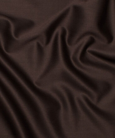 Italian Channel Men's Terry Rayon  Solids  Unstitched Suiting Fabric (Dark Brown)