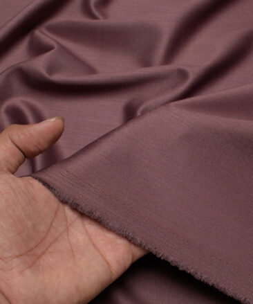 Italian Channel Men's Terry Rayon  Solids  Unstitched Suiting Fabric (Dark Mauve)