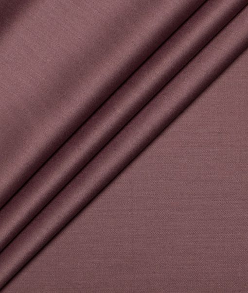 Italian Channel Men's Terry Rayon  Solids  Unstitched Suiting Fabric (Dark Mauve)