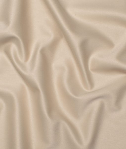 Italian Channel Men's Terry Rayon  Solids  Unstitched Suiting Fabric (Ivory Cream)