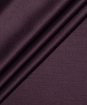 Italian Channel Men's Terry Rayon  Solids  Unstitched Suiting Fabric (Dark Purple)