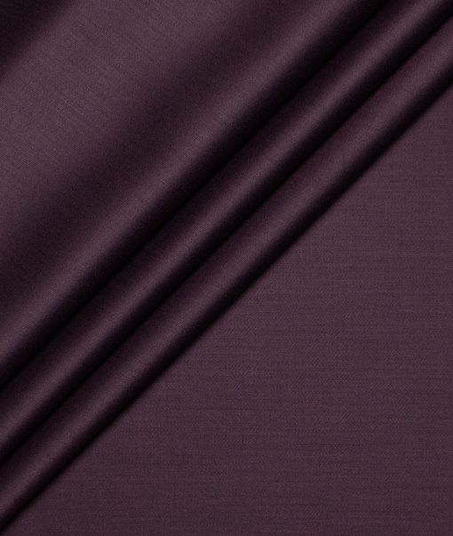 Italian Channel Men's Terry Rayon  Solids  Unstitched Suiting Fabric (Dark Purple)