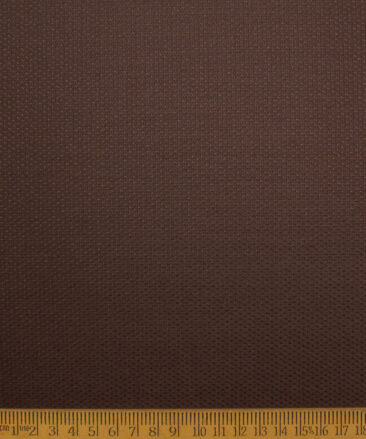 Italian Channel Men's Terry Rayon  Structured  Unstitched Suiting Fabric (Brown)