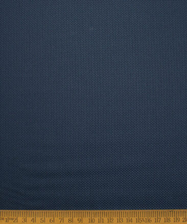 Italian Channel Men's Terry Rayon  Structured  Unstitched Suiting Fabric (Dark Blue)