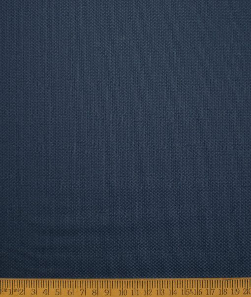 Italian Channel Men's Terry Rayon  Structured  Unstitched Suiting Fabric (Dark Blue)