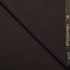 J.Hampstead Italy Men's 20% Wool Super 100's Checks  Unstitched Suiting Fabric (Dark Brown).