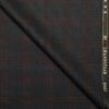 J.Hampstead Italy Men's 20% Wool Super 100's Checks  Unstitched Suiting Fabric (Dark Grey).