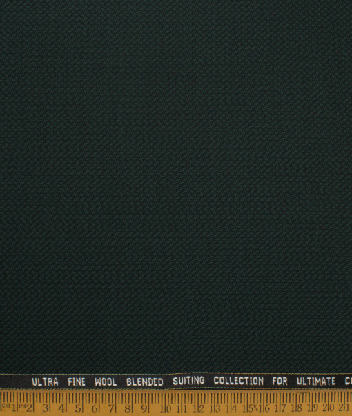 Luigi Bernardo Italy Men's 35% Wool Super 120's Structured  Unstitched Suiting Fabric (Dark Green) - Image 4